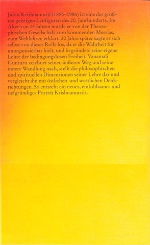 Krishnamurti, für die Vorderseite das Bild klicken
